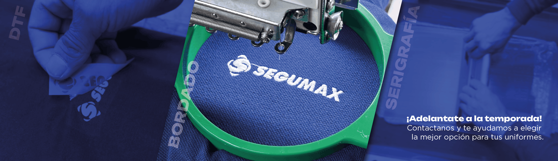 Bordado, DTF y serigrafía de uniformes Segumax. Adelantate a la temporada.